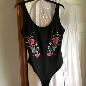 Floral body suit